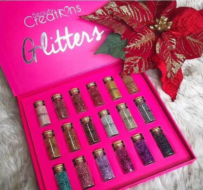 Beauty Creations Multi-Purpose Loose Glitter Powder 18 Colors Gift Box